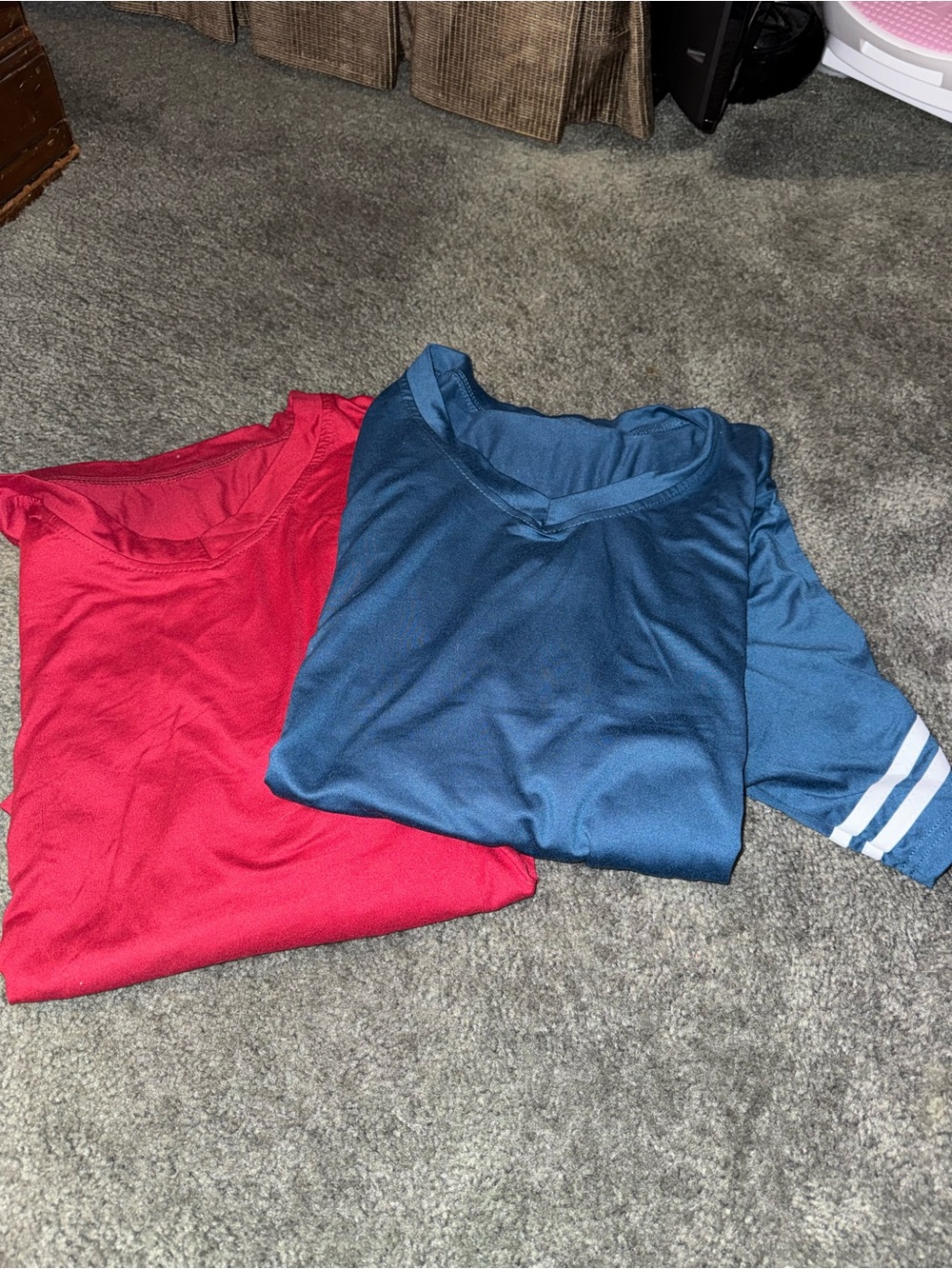 Amazon Women's Short Sleeve Tee Set - Red & Blue